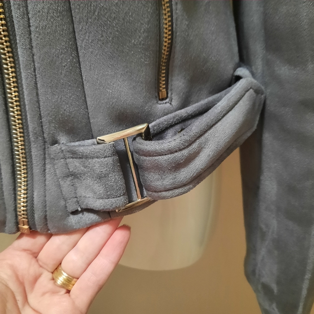 Romeo & Juliet Couture Vegan Suede Jacket - Picture 12 of 15